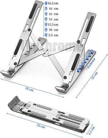 Laptop Yükseltici Metal Stand Ayarlanabilir Macbook Notebook Tablet Altlık Metal Dizüstü Bilgisayar Tutucu