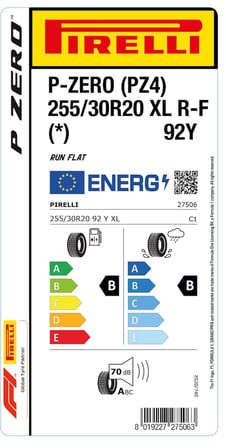 Pirelli P-Zero Pz4 * 2 Rft Xl  255/30R20 92Y Yaz Lastiği - 2024