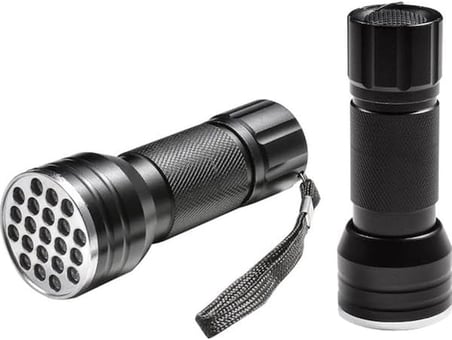 Monte Lua Uv Fener 21 LED Para Kontrol Ultraviyole Fener (Mor Işık)