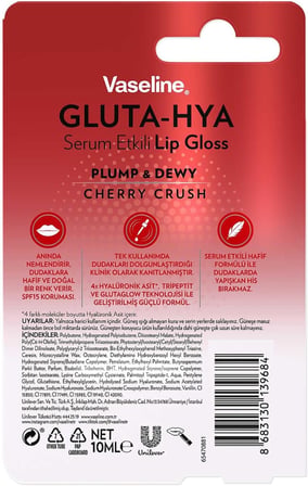 Vaseline Gluta Hya Serum Etkili Lip Gloss Cherry Crush