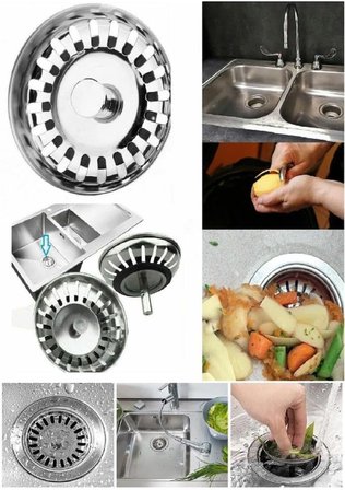Çöpmak Paslanmaz Çelik Sifon Süzgeci 8 Cm Lavabo Evye Süzgeci Lavabo Gider Süzgeci