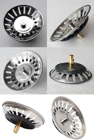 Çöpmak Paslanmaz Çelik Sifon Süzgeci 8 Cm Lavabo Evye Süzgeci Lavabo Gider Süzgeci