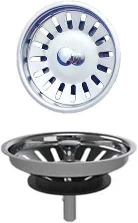 Çöpmak Paslanmaz Çelik Sifon Süzgeci 8 Cm Lavabo Evye Süzgeci Lavabo Gider Süzgeci