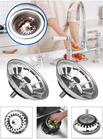 Çöpmak Paslanmaz Çelik Sifon Süzgeci 8 Cm Lavabo Evye Süzgeci Lavabo Gider Süzgeci