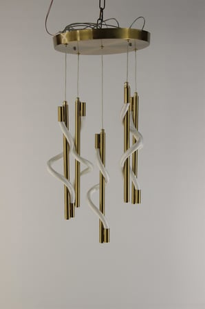 Lüks Spiral Tasarım Modern Burgulu Seri 3 Renk Ledli Şık Salon Avizesi