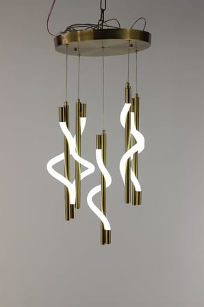 Lüks Spiral Tasarım Modern Burgulu Seri 3 Renk Ledli Şık Salon Avizesi