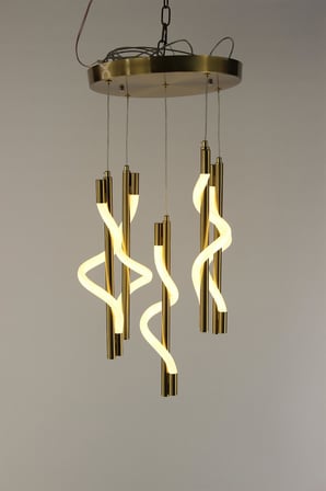 Lüks Spiral Tasarım Modern Burgulu Seri 3 Renk Ledli Şık Salon Avizesi