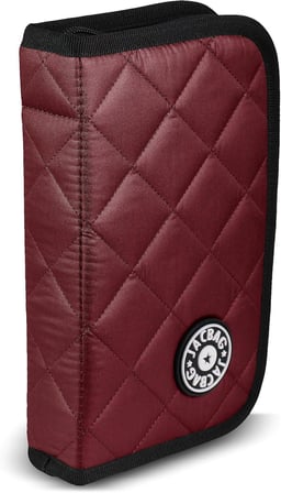 cover Soft-Sert Kapaklı Ayraçlı kapitone Kalem Kutusu (Bordo)