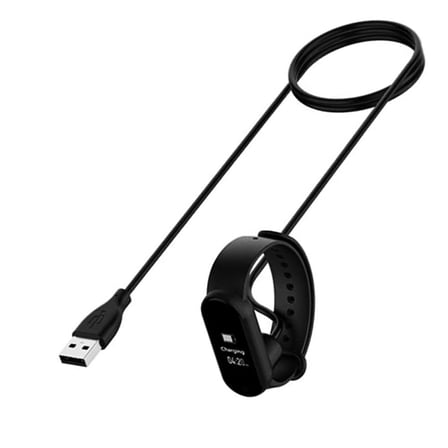 Xiaomi Mi Band 5 İle Uyumlu Giyilebilir Akıllı Saat Şarj Kablosu Manyetik (Mi Band 5/6 / 7 / Amazfit Band 5 İle Uyumlu) USB Şarj Aleti (Siyah)