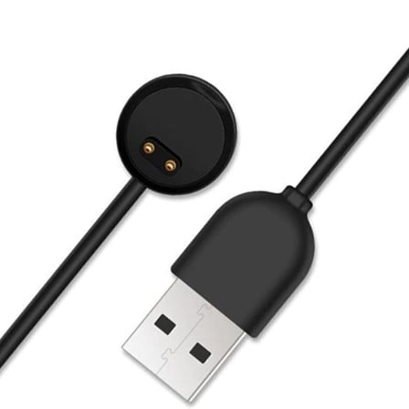 Xiaomi Mi Band 5 İle Uyumlu Giyilebilir Akıllı Saat Şarj Kablosu Manyetik (Mi Band 5/6 / 7 / Amazfit Band 5 İle Uyumlu) USB Şarj Aleti (Siyah)