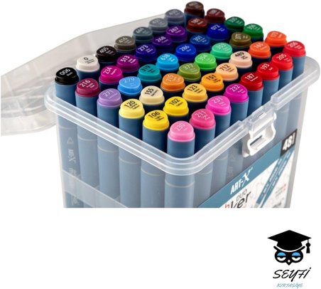 Sketch Marker Çift Taraflı Çizim Kalem Seti Art-X Yüksek Kalite Kalıcı Mürekkep İade Garantili,SYFARTXSET-48