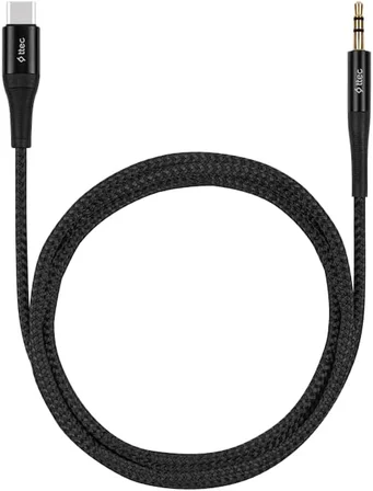 Aux - USB-C Ses Kablosu 100cm Siyah