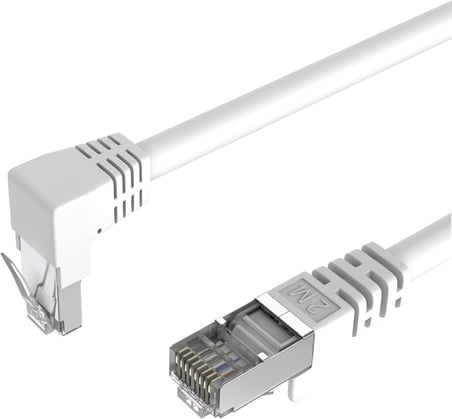 Cat 6, S/FTP, 90° açılı Dirsek Kablo, 1 Metre (Siyah)