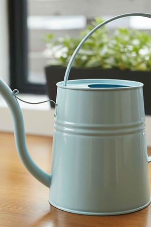 Sophia 2 Litre Metal Çiçek Saksı Sulama Kabı – Modern Dekoratif Çok Amaçlı Sulak (Açık Mavi)