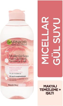 Garnier Micellar Gül Suyu Kusursuz Makyaj Temizleme &amp; Işıltı (400 ml)