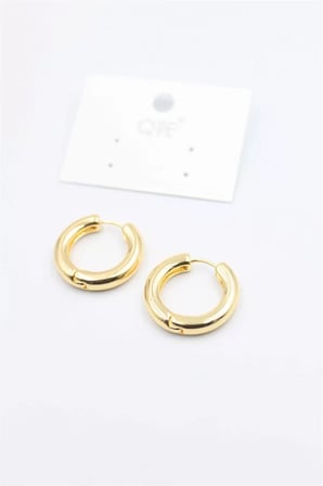 Metal Halka Küpe 2cm - Altın