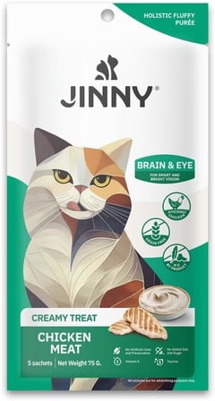 Creamy Treat Brain Eye Tavuk Etli Kedi Sıvı Ödülü 5X15GR