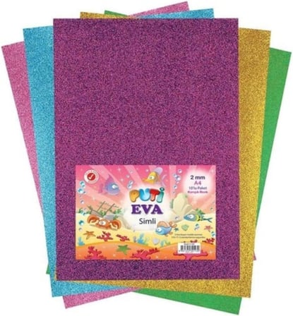 Karışık Renk A4 Simli Eva 10'lu 1130