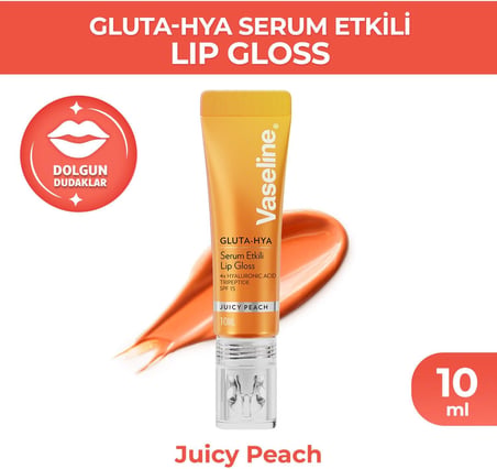 Vaseline Gluta Hya Serum Etkili Lip Gloss Juicy Peach