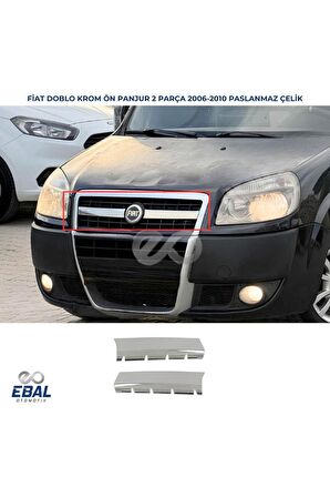 Fiat Doblo Krom Ön Panjur 2 prç. 2006-2010 Arası P. Çelik