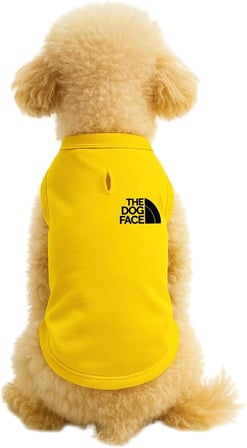 Kedi ve Köpek Kıyafeti &amp; Elbisesi Sarı The Dog Face Atlet M