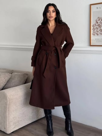 Kemerli Kırpık Kaban - 4 Renk Premium Kaban