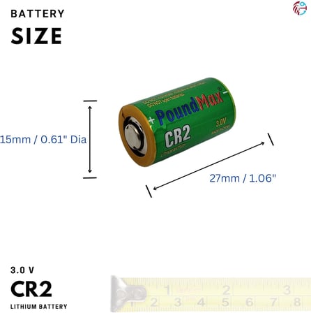 lityum CR-2 (CR17355, CR-2M, DLCR2, KCR2, 6206) özel pil, 3V | 1x 1-paket