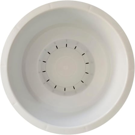 2 Litre 19cm Küre Saksı Ayaklı Delikli Süzgeçli Plastik Çiçek Saksısı Fildişi