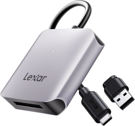 RW510 CFexpress Tip B Kart Okuyucu, 10 Gbps'ye Kadar, USB 3.2 Gen 2 CF Bellek Kartı için, USB Tip-C Kablosu Dahil (LRW510U-BNHNG)