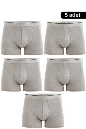 Erkek Likralı Pamuklu Boxer Özel Hijyenik Ambalajlı 5'li Paket