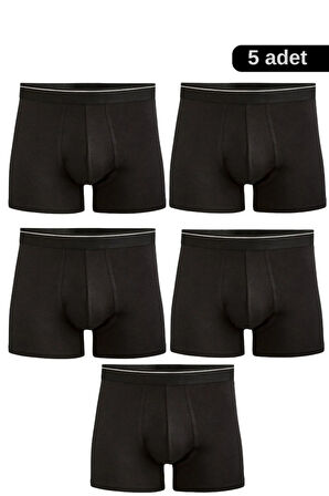 Erkek Likralı Pamuklu Boxer Özel Hijyenik Ambalajlı 5'li Paket