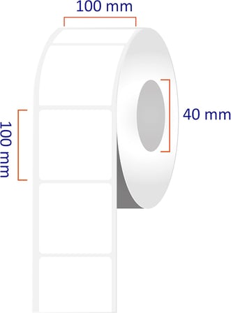Kargo Etiketi Eko Termal Etiket 100mm x 100mm Ruloda 500 Adet 40mm Kuka Çapında Direk Termal Transfer Etiketi