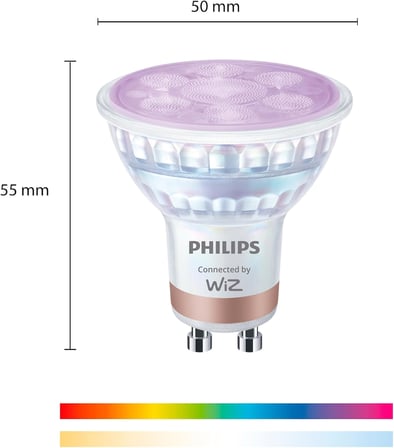 Philips Smart Lighting LED Spot Ampul GU10 Cam 50W Eşdeğer RGB - Google Home, Alexa, HomeKit ve Matter uyumlu