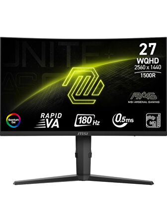 MSI MAG 275CQRF QD E2 27" 0.5 ms 2K Curved 180 Hz Oyuncu Monitörü