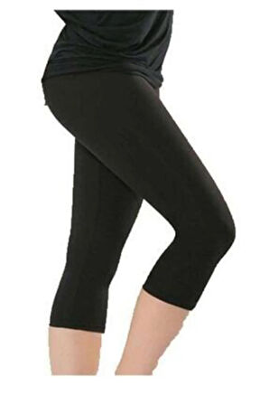 Vic-troy Siyah Likralı Kapri Kadın Tayt