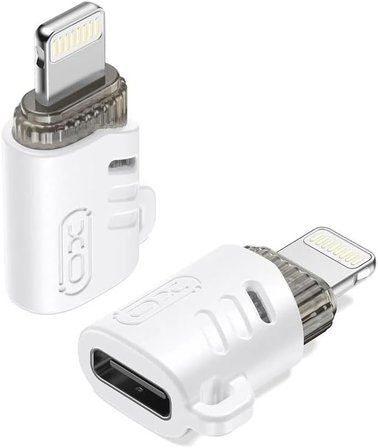 NB256E Lightning - Type-C Dönüştürücü Adaptör - Type-C Kablolarını iPhone Cihazlarda Kullanma Aparatı, Hızlı Veri Aktarımı ve Şarj Desteği, Beyaz