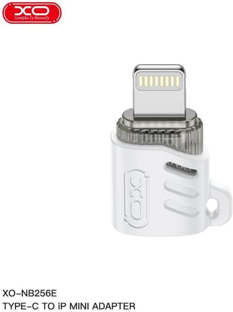 NB256E Lightning - Type-C Dönüştürücü Adaptör - Type-C Kablolarını iPhone Cihazlarda Kullanma Aparatı, Hızlı Veri Aktarımı ve Şarj Desteği, Beyaz