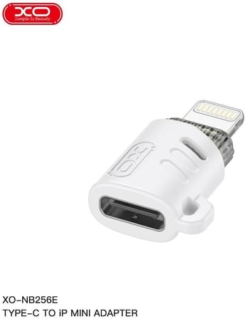 NB256E Lightning - Type-C Dönüştürücü Adaptör - Type-C Kablolarını iPhone Cihazlarda Kullanma Aparatı, Hızlı Veri Aktarımı ve Şarj Desteği, Beyaz