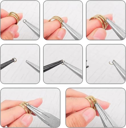 Profesyonel 2'Li Takı Pense Seti 12 Cm Takı Yapımı İçin Mini Pense Seti 722505