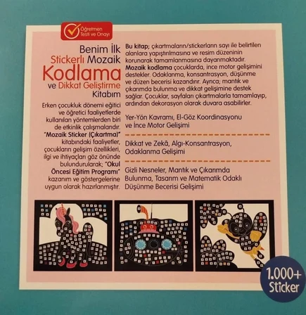 MOZAİK STİCKER ÇIKARTMA KİTABI - 4'LÜ SET