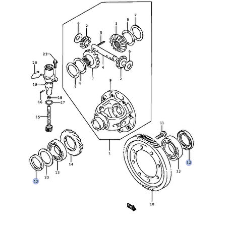 Suzuki Swift 90-02 Şanzıam Defransyel İstavroz Kutu Keçesi