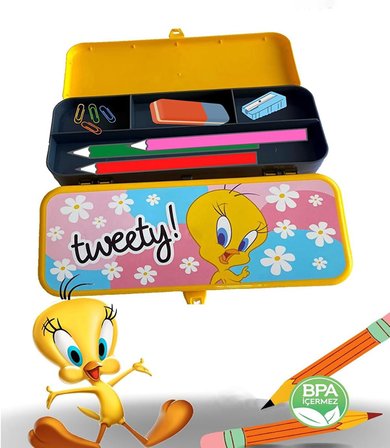 Tweety Kutu Kalem Kutusu Sarı Tek Ebat