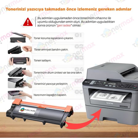 Uyumlu Brother MFC-L2700DW Muadil Toneri 2'li Paket / TN-2355 / TMX-L2700DW