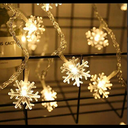 MDB Kar Tanesi 5m 28 Led Gün Işığı kartanesi:4cm PİLLİ 2 KADEMELİ