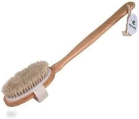 At Kılı Banyo Fırçası Saplı Doğal Selülit Karşıtı Sapı Çıkabilen Ahşap