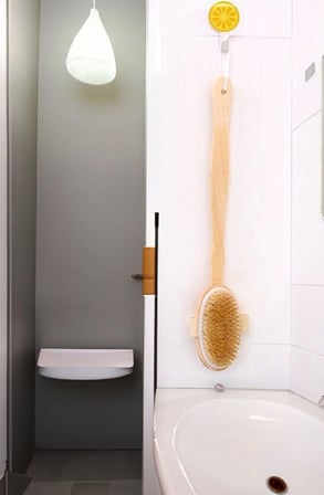 At Kılı Banyo Fırçası Saplı Doğal Selülit Karşıtı Sapı Çıkabilen Ahşap