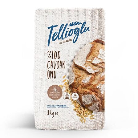 Tellioğlu Çavdar Unu Lif Kaynağı %100 Çavdar Unu 1000 g e
