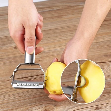 ® 3'ü 1 Arada Paslanmaz Çelik Sebze Soyacağı – Julienne, Düz ve Şerit Soyma Fonksiyonlu, Ergonomik Mutfak Soyacağı