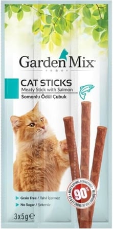 Gardenmix Somonlu Kedi Stick Ödül 3Lü, 580-105