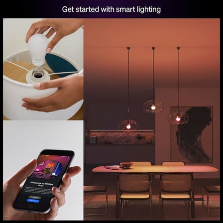 Philips Hue Essential 8W E27 806 Lumen Renkli Akıllı Ampul A60 (2'li Ekopaket) - 25.000 Saat Ampul Kullanım Ömrü
